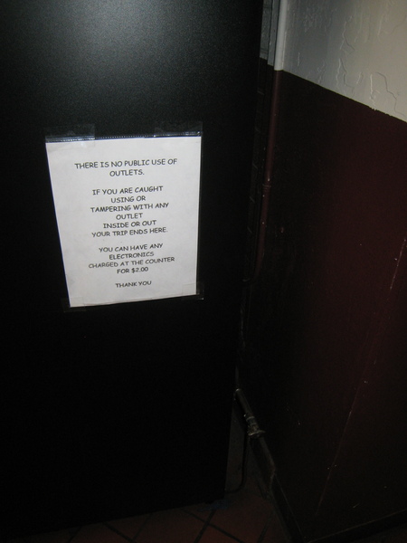 no outlets in Flagstaff